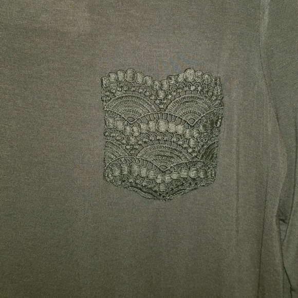Lightweight long sleeve embellished pocket tee - Picture 3 of 6